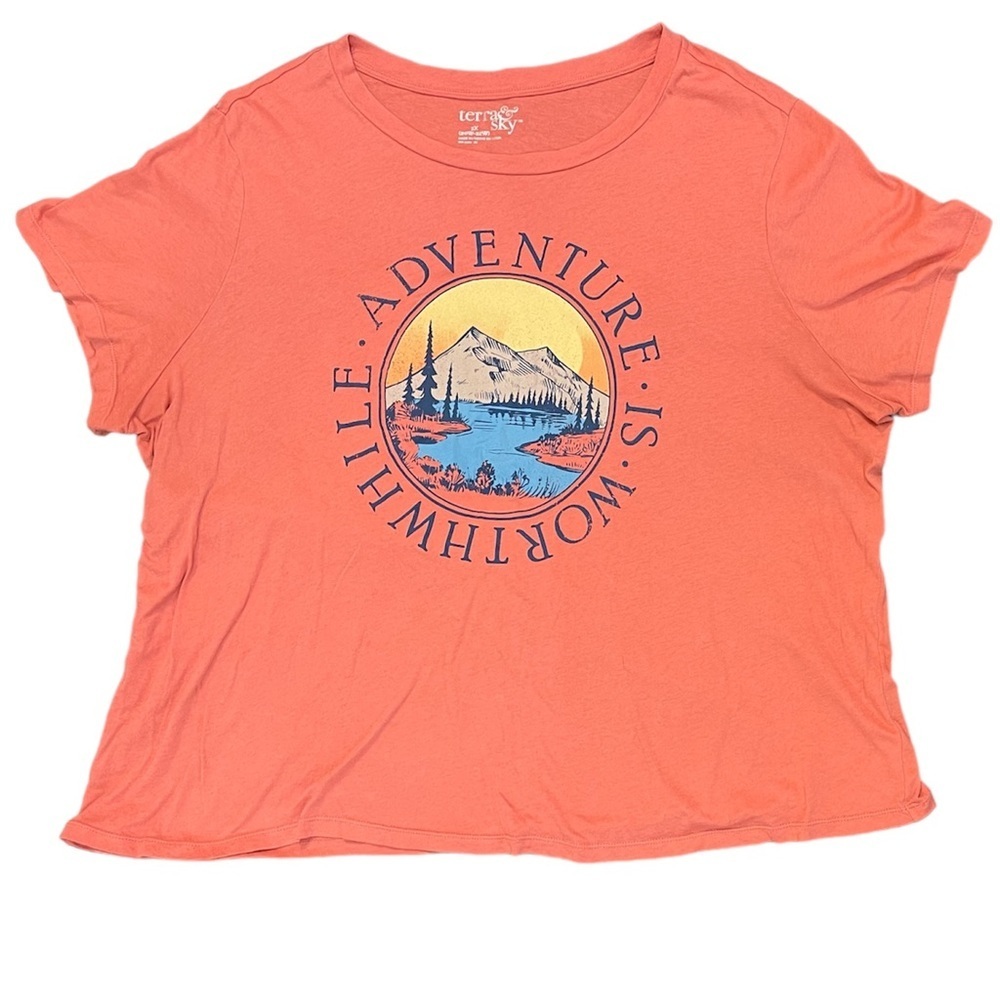 Adventure Is Worthwhile Outdoors T-Shirt Size 2X